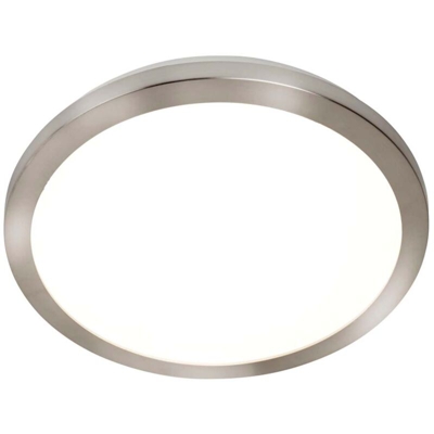 Searchlight - Plafoniera Led Flush 23W, Diametro 40Cm, Argento Satinato e Acrilico, Ip44