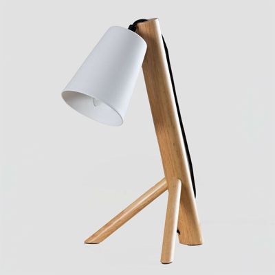 Lampada da tavolo in porcellana e legno di fary NATURAL Legno - Sklum