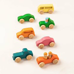 Set di 7 auto in legno per bambini Rumi Multicolore Fresh Legno - Sklum características