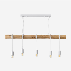 Lampada da soffitto Silian Bianco Legno - Sklum precio