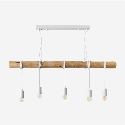 Lampada da soffitto Silian Bianco Legno - Sklum
