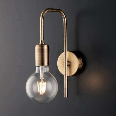 Applique minimal moderna in ferro bronzato spazzolato