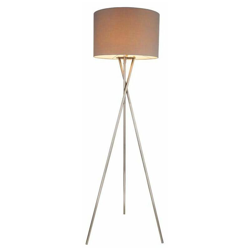 Etc-shop - Lampada comodino Beistell Leggi Lampada riflettore treppiede Paralume tessuto grigio lampadine a LED precio