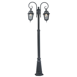 Lampione serie milano cm.220 alluminio pressofuso verniciato grigio ghisa 60w - Salone precio