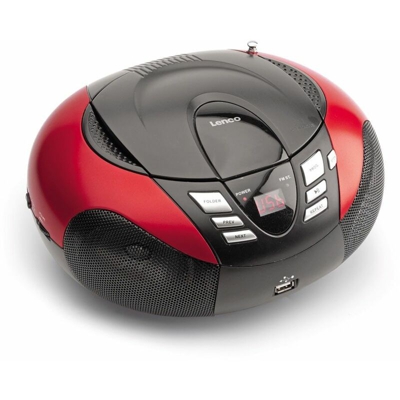 LED Portable CD Player FM AM sintonizzatore radio MP3 WMA USB Display Lenco SCD-37 USB rosso