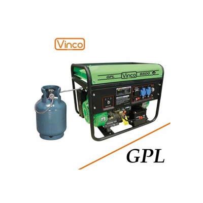 Gruppo elettrogeno/Generatore di corrente GPL con scheda AVR e avviamento elettrico 2000W - 220V Vinco - 60170