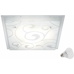 Etc-shop - 21 Watt soffitto LED 3-fiamma lampada luce metallo bianco decorazione vetro smerigliato en oferta