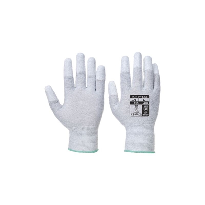 Portwest - Guanti Polpastrelli PU Antistatico | XXSmall - Grey - grey