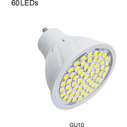 Lampadina LED GU10 220V 60 pezzi perline lampada luce bianca calda precio