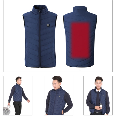 Asupermall - Usb riscaldatore elettrico di sicurezza Vest autunno caldo e riscaldamento intelligente rivestimento del cappotto Uomini Donne per moto