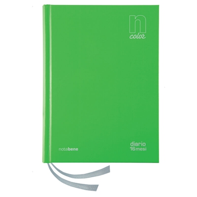 Diario 16 Mesi 13X17,8 Colore Verde Acido