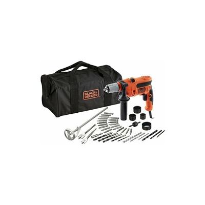 Black&decker - Black+Decker CD714CREW2 Trapano Martello in Softbag, 710 W