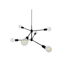 E-energy - Lampadario Lara 6Xe27 Montatura Verniciata Nero Diam.70-H.37-L.120 precio