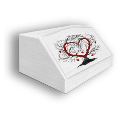 Portapane Shabby Albero A Cuore In Legno 30X40X20Cm características