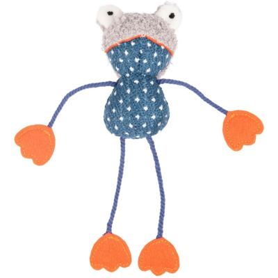 Flamingo Pet Products - giocattolo per gatti. rana blu Floera. 20 cm. con erba gatta.