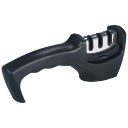 Affilacoltelli da cucina a tre stadi, manufatto per l'affilatura rapida dei coltelli che fa risparmiare manodopera, macinazione grossolana / fine / precio