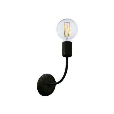 E-energy - Applique Daniela 1Xe27 Montatura Verniciata Nero Diam.12-H.25-P.22