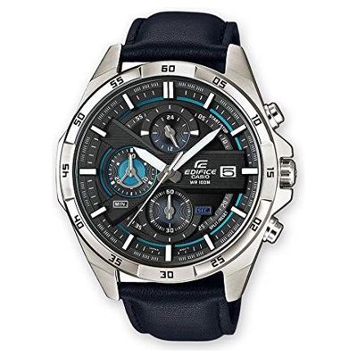Casio Orologio Cronografo Quarzo da Uomo con Cinturino in Pelle EFR-556L-1AVUEF