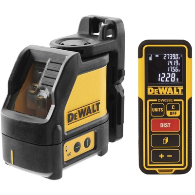 DeWALT Laser linea DW088CG, verde, con misuratore di distanza DW099E - DW0889CG-XJ