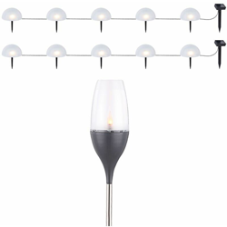 Set di 11 lampade solari a LED Half Ball Plug Lights Illuminazione da esterno Lampada da tavolo da giardino en oferta