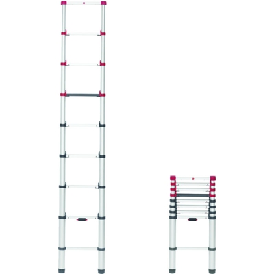 Scala Estendibile Telescopica Con Altezza Regolabile Da 1 A 3,2 Mt Portata 150Kg Hailo Flexiline - 11 Gradini Gierre