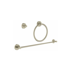 GROHE 40821EN1ﾠ| Essentials accessori set | 3-in-1, nichel Spazzolato en oferta