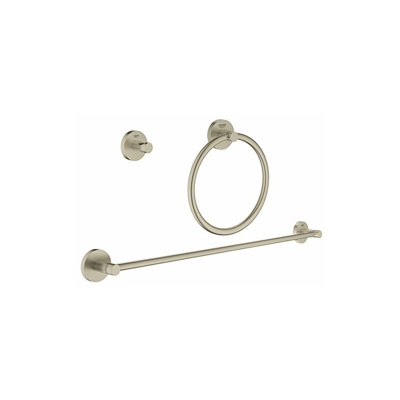 GROHE 40821EN1ﾠ| Essentials accessori set | 3-in-1, nichel Spazzolato