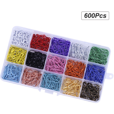 600Pcs / Boite 15 Couleurs Ampoule Securite Pins Ampoule Pins Avec Etui Quilting Ampoule Pins Avec L'Organisateur Boite De Rangement Pour Les