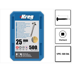 KREG Pocket-Hole Viti a testa cilindrica 25mm - 500 pezzi ( SML-C1-500 ) filettatura grossa / autofilettante características