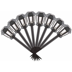 Set di 8 luci esterne solari del LED luci del giardino antracite spina picco decorativo lampade in piedi características