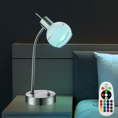 palla lampada da tavolo soggiorno vetro della lampada di lettura dimmer telecomando set incl. RGB lampade LED