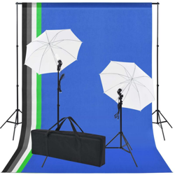 YOUTHUP Kit Studio Fotografico con 5 Sfondi Colorati e 2 Ombrelli - Multicolore en oferta