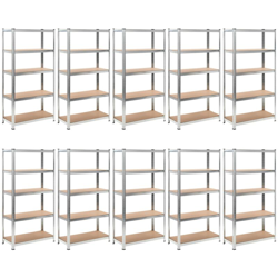 Youthup - 10 pz Scaffale Resistente di Stoccaggio - Marrone en oferta