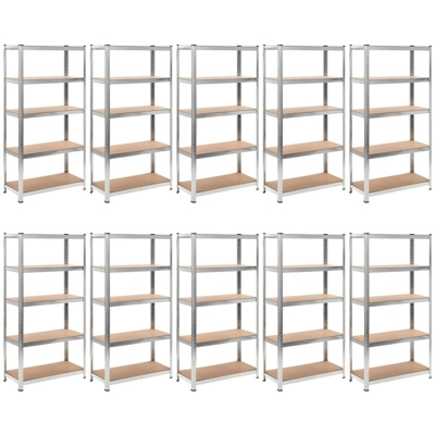 Youthup - 10 pz Scaffale Resistente di Stoccaggio - Marrone