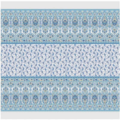 Telo Arredo 250x250 Cm Amita Azzurro, In Cotone Azzurro