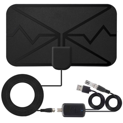 Antenna TV digitale HD da interno Cavo 4K da 3 metri con guadagno 25dB DVB-T