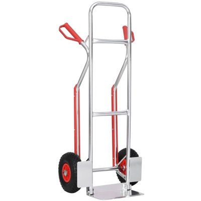 Carrello a Mano con Maniglie 49,5x45x118 cm in Alluminio 150 kg - Argento - Youthup