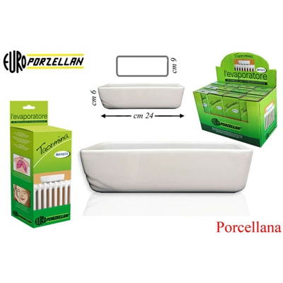 110545 Taormina - Evaporatore a Vaschetta, 6X9X24 CM, Bianco - Europorzellan