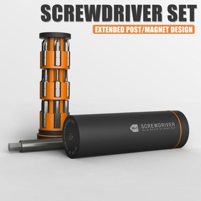 Drillpro - Kit cacciavite elettrico a batteria per punta per cacciavite per cacciavite a gambo flessibile LAVENTE