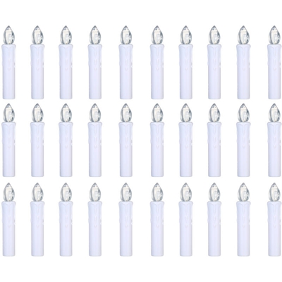 Candela elettronica natalizia 30 pezzi candela di simulazione dell'illuminazione che cambia colore con telecomando a 18 tasti (batteria incorporata)