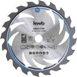 584354 Lama circolare in metallo duro 160 x 16 x 1 mm Numero di denti: 20 1 pz. - KWB precio