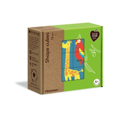 Shape Cubes: Animals Puzzle a blocchi 6 pezzo(i) - Clementoni