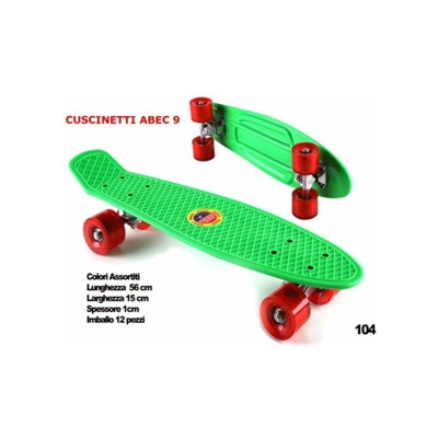 Skateboard Plast.Col.Ass.56X15 104