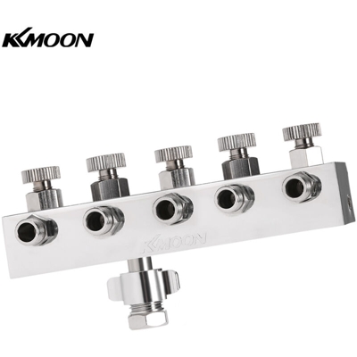KKmoom 5 canali aerografo pompa ad aria connettore in metallo 1 minuto 5 a 5 aerografo con adattatore