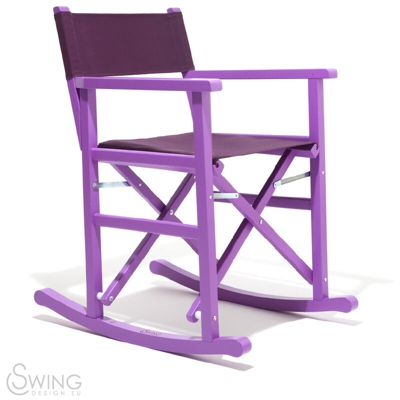 Sedia a Dondolo in Legno laccato - Arenal Viola