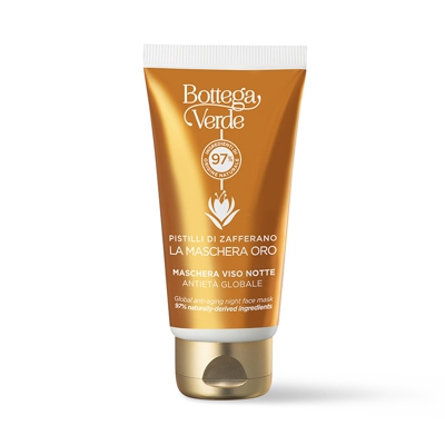 Pistilli di Zafferano - La Maschera oro - Maschera viso notte - antieta globale - (50 ml) - tutti i tipi di pelle
