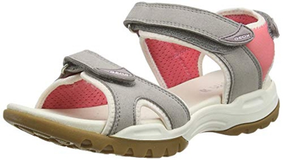 Geox D Borealis A, Sandali con Cinturino alla Caviglia Donna, Grigio (Lt Grey C1010), 38 EU