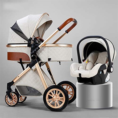TXTC 3 in 1 Passeggino per Bambini, Carrozzina Pieghevole, Bracciolo Rimovibile, Grande Cappuccio Ajustable, Passeggini con Accessori, Copertura A Pio