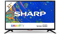 Sharp Aquos 32BC6E - 32" Smart TV HD Ready LED TV, Wi-Fi, DVB-T2/S2, 1366 x 768 Pixels, Nero, suono Harman Kardon, 3xHDMI 2xUSB, 2021 [Classe di effic características