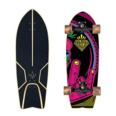 YOUMI Skateboard 29-inch Carver Skateboard C4 Pop Terra Surf Skateboard City Road Land Cruiser Completo, Adatto per Gli Adulti, I Bambini E Il Surf Re